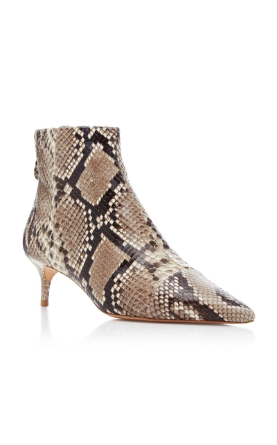 Shop Alexandre Birman Kittie Python Ankle Boots