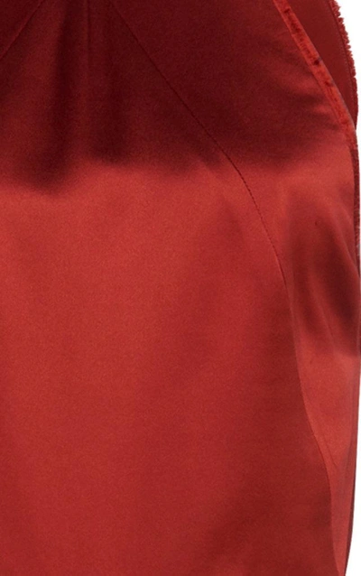 Shop Alexis Sanaya Wide-leg Silk Jumpsuit In Red