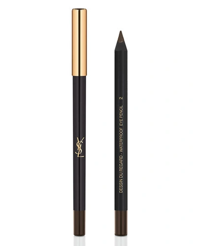 Shop Saint Laurent Dessin Du Regard Waterpoof Eye Pencil In Brown