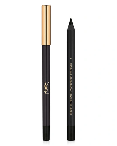 Shop Saint Laurent Dessin Du Regard Waterpoof Eye Pencil In Black