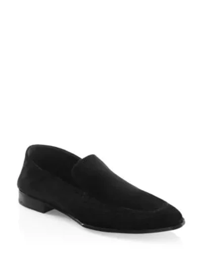 Shop Rag & Bone Alix Suede Loafers In Black