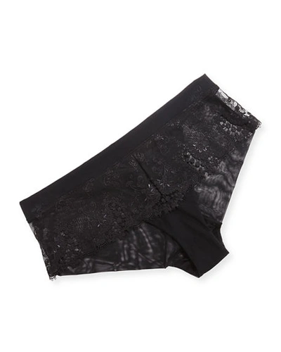 Simone Perele Lace Embroidered Briefs In Black