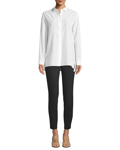 Shop Lafayette 148 Murray Acclaimed Stretch Cropped Pants In Black