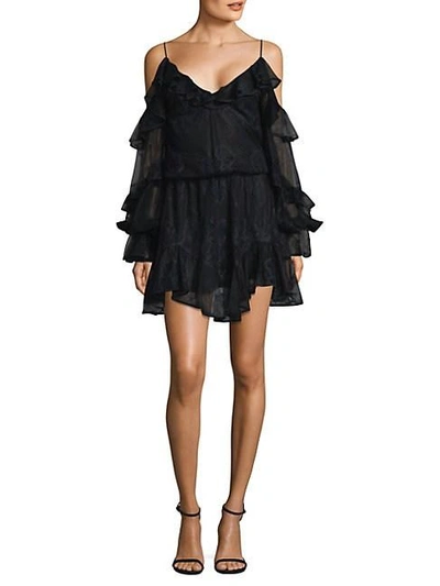 Shop Alexis Magna Organza Mini Dress In Midnight