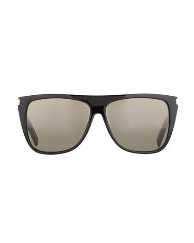 Shop Saint Laurent Unisex Sunglasses In Black