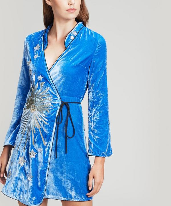 rixo iris wrap dress