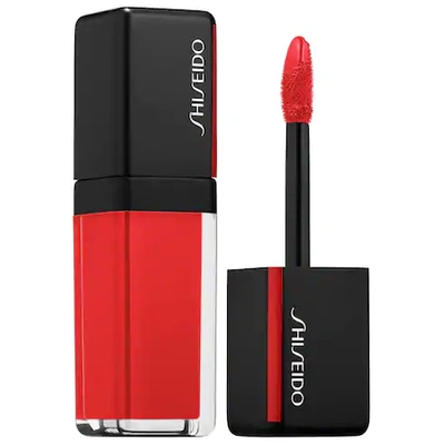 Shop Shiseido Lacquer Ink Lip Shine 305 Red Flicker 0.2 oz/ 6 ml