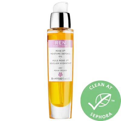 Shop Ren Clean Skincare Rose O12 Moisture Defence Oil 1.02 oz/ 30 ml