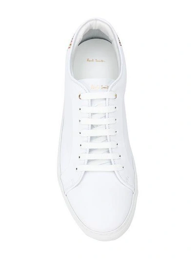 Shop Ps By Paul Smith Striped Detail Sneakers In White