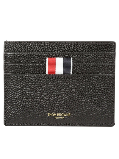 Shop Thom Browne Card Holder Wallet In Black