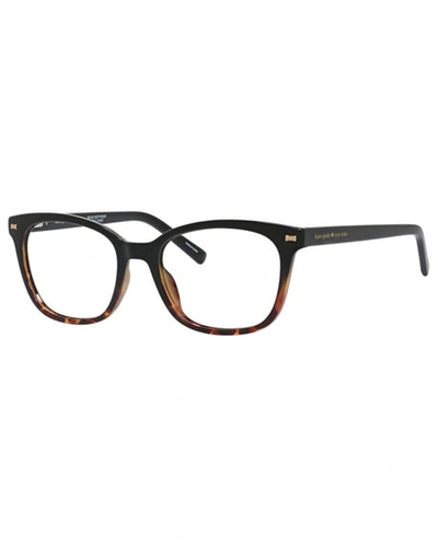 Shop Kate Spade Keadra Two-tone Square Readers In Black Pattern