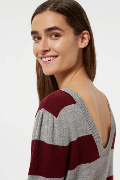 Shop Rebecca Minkoff Tara Sweater In Dark Red/heather Grey