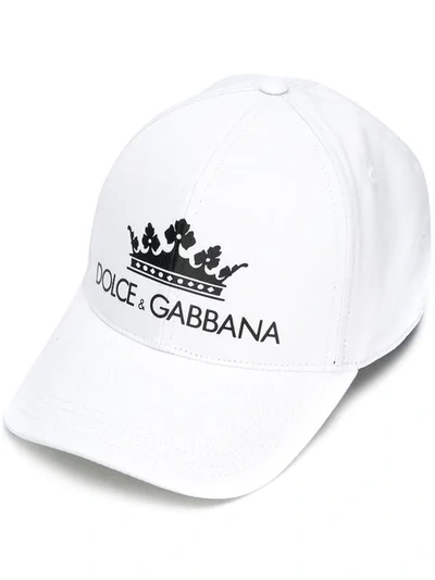 Shop Dolce & Gabbana Logo Baseball Cap - White