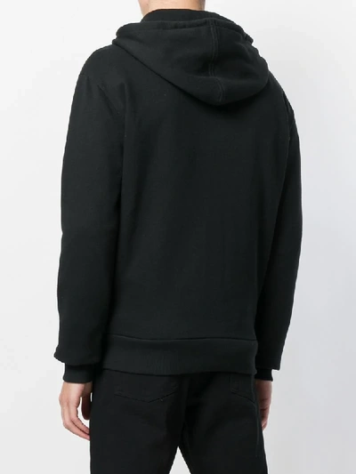 Shop Ami Alexandre Mattiussi Zipped Ami De Coeur Hoodie In Black