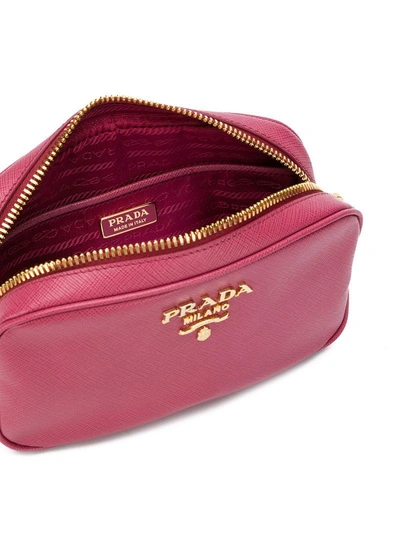 Shop Prada Saffiano Leather Belt Bag - Pink
