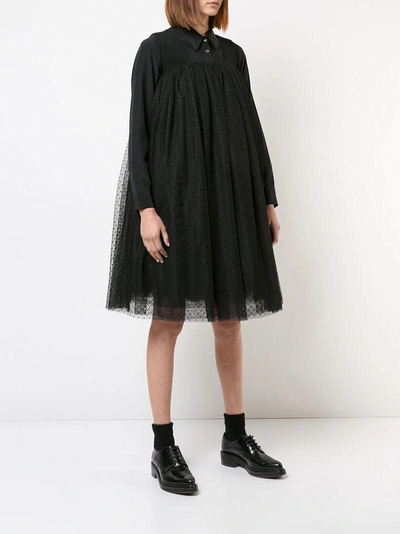 Shop Comme Des Garçons Noir Kei Ninomiya Short Tulle Dress - Black