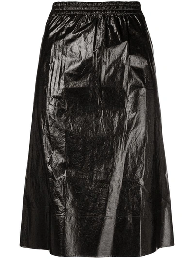 Shop Ports 1961 Metallic Flared Skirt - Black