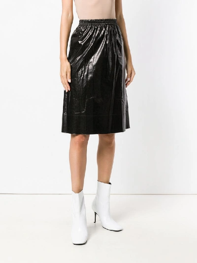 Shop Ports 1961 Metallic Flared Skirt - Black