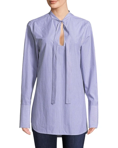 Shop Jill Stuart Tie Boyfriend Shirt In Nocolor