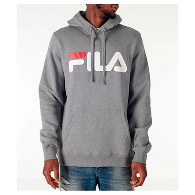 Shop Fila Men's Fiori Pullover Hoodie In Grey