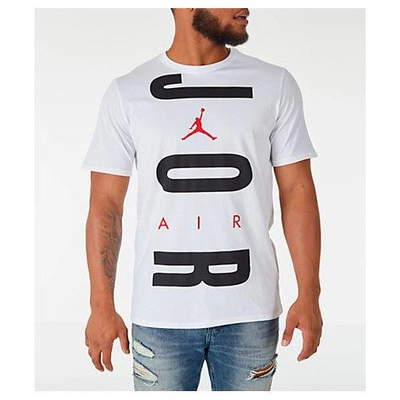 Shop Nike Men's Jordan Air Wordmark T-shirt, White