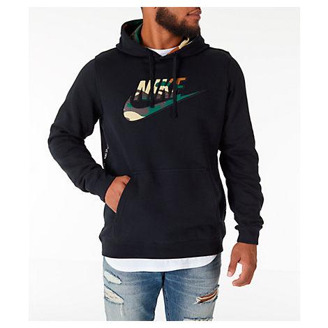 nike black camo hoodie
