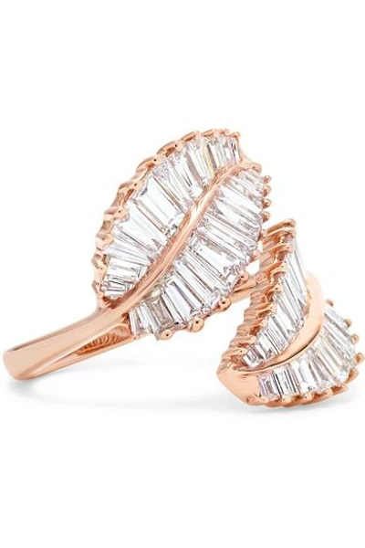 Shop Anita Ko Palm Leaf 18-karat Rose Gold Diamond Ring
