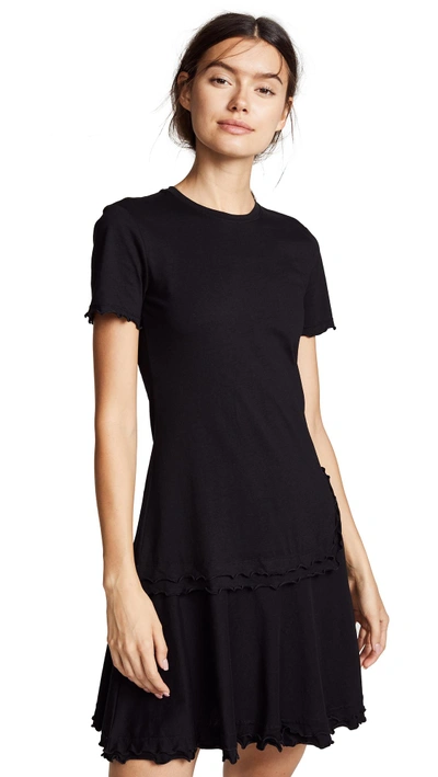 Shop Derek Lam 10 Crosby Short Sleeve T-shirt Dress In Black
