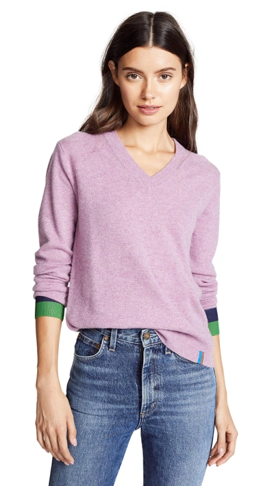 Shop Kule The Sawyer Cashmere Sweater In Berry