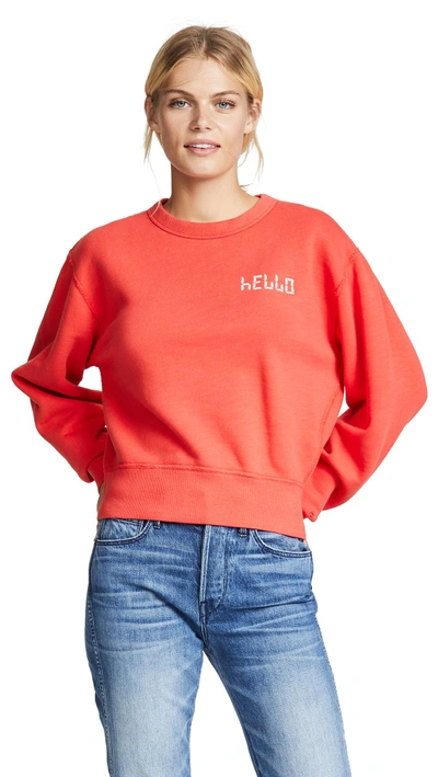 Shop Rag & Bone Hello Sweatshirt In Candy Apple