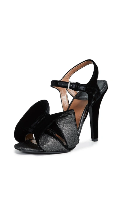 Shop Laurence Dacade Shady Glitter Sandals In Black