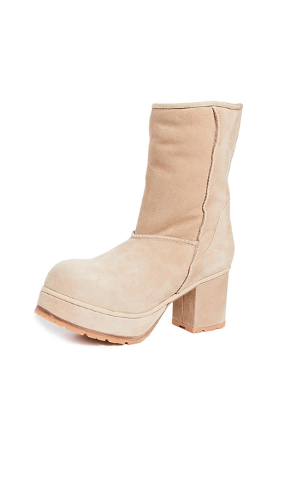 Shop R13 Shearling Short Boots In Tan