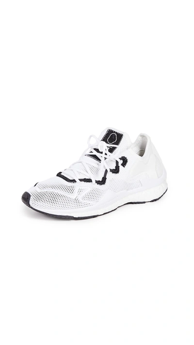 Shop Y-3 Adizero Runner Sneakers In White/black