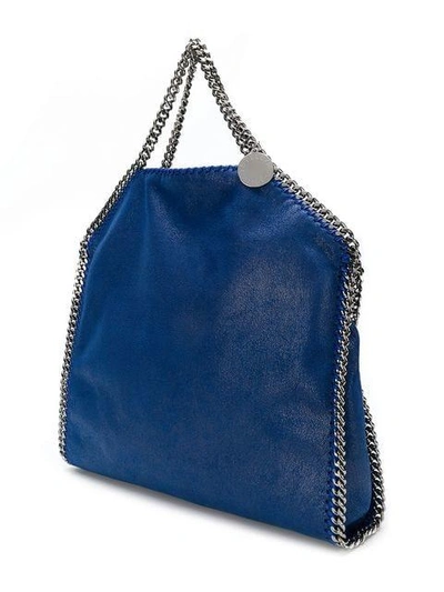 Shop Stella Mccartney Falabella Foldover Tote Bag - Blue