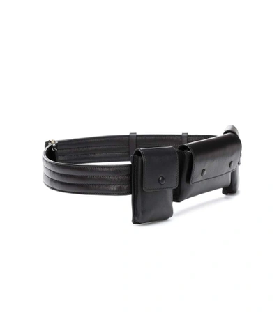 Shop Gabriela Hearst Leather Utility Belt In Black