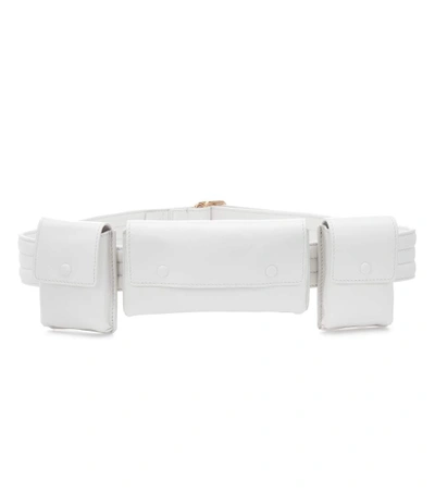 Shop Gabriela Hearst Leather Utility Belt In White