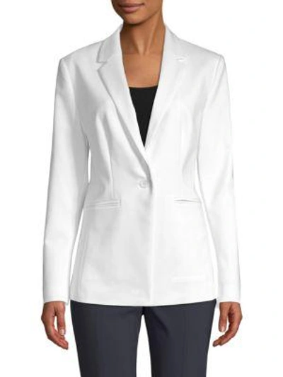 Shop Saks Fifth Avenue Long & Lean Jacket In Ivory
