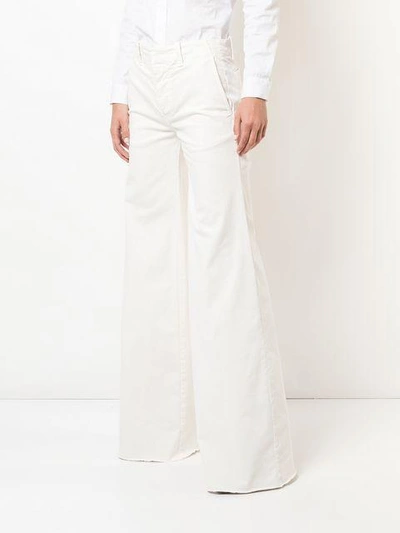 Shop Nili Lotan Wide Leg Trousers In White