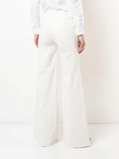 Shop Nili Lotan Wide Leg Trousers In White