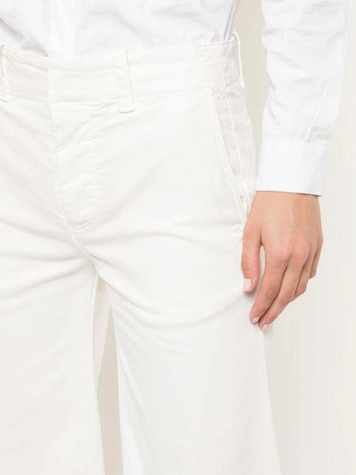 Shop Nili Lotan Wide Leg Trousers In White