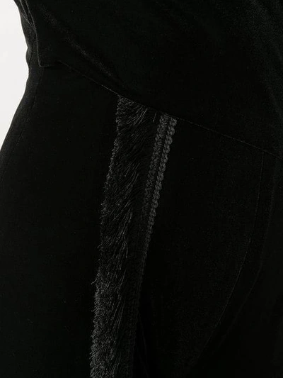 Shop Galvan Velvet Wrap Jumpsuit - Black