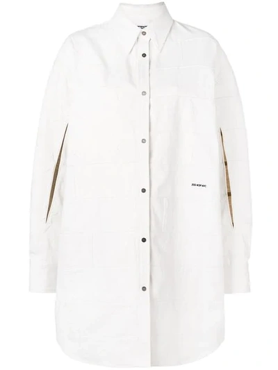 Shop Calvin Klein 205w39nyc Oversized Shirt Jacket In White