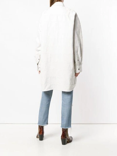 Shop Calvin Klein 205w39nyc Oversized Shirt Jacket In White
