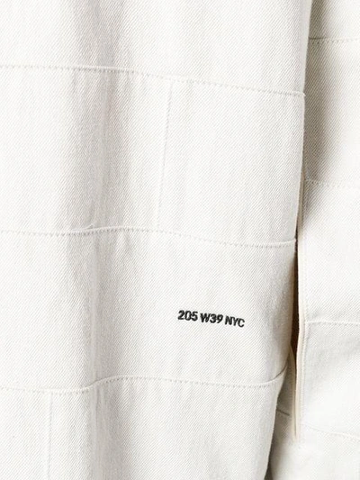 Shop Calvin Klein 205w39nyc Oversized Shirt Jacket In White