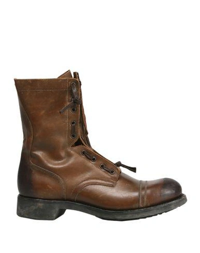 Shop Maison Margiela Boots In Dark Brown