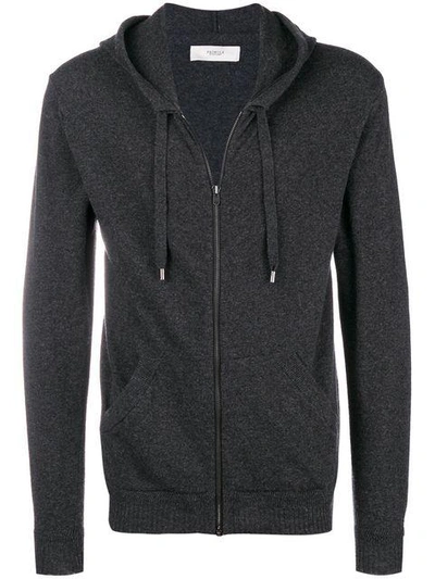 Shop Pringle Of Scotland Knitted Lounge Hoodie In Grey