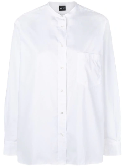 Shop Aspesi Button Down Shirt - White