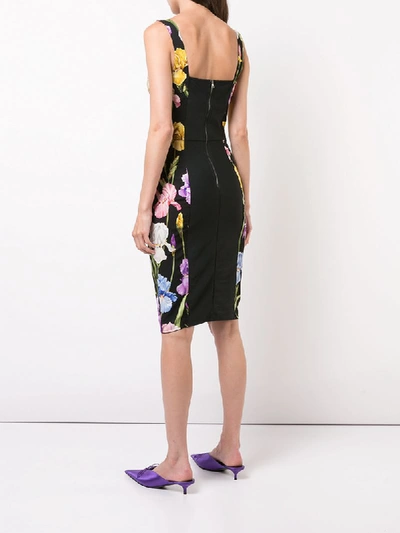 Shop Dolce & Gabbana Iris Print Bustier Dress