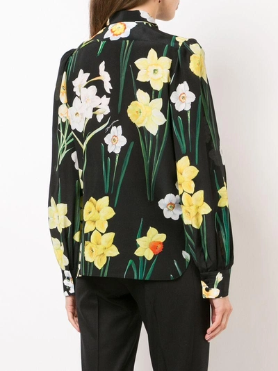 Shop Dolce & Gabbana Daffodil Printed Blouse - Black