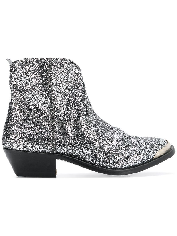 golden goose silver boots